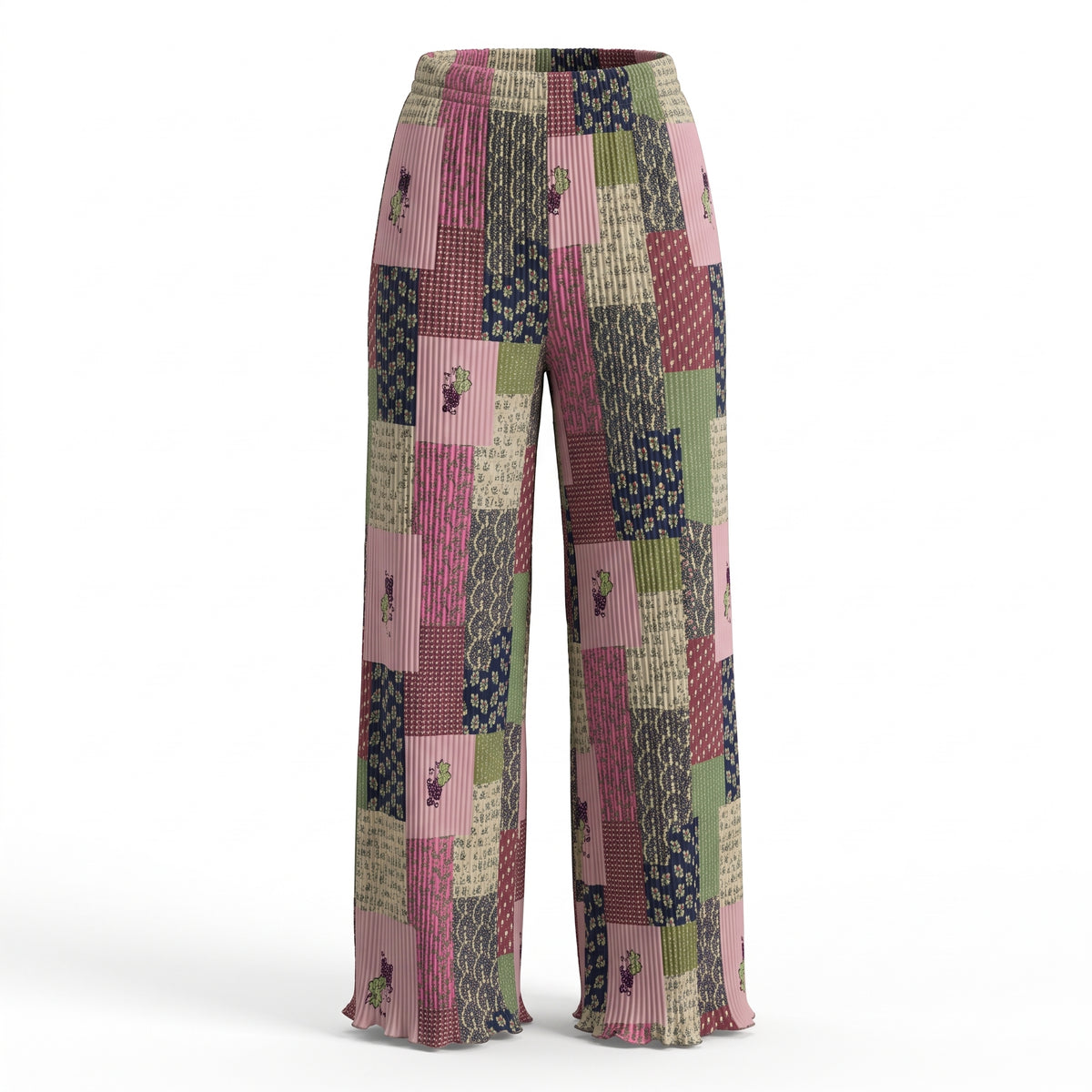 Korean Patchwork Cottagecore Vintage Floral Pants