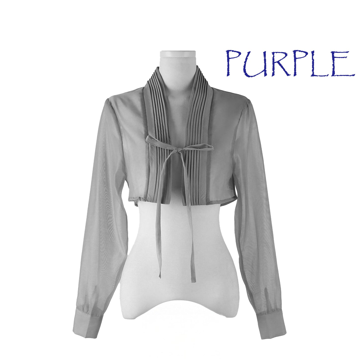 Korean Floral Blouse. Azure Moon Sheer Organza Hanbok Jeogori