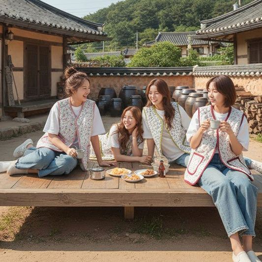 Premium Korean Floral Vest / Retro Floral Vest / Country Getaway Kimjang Vest