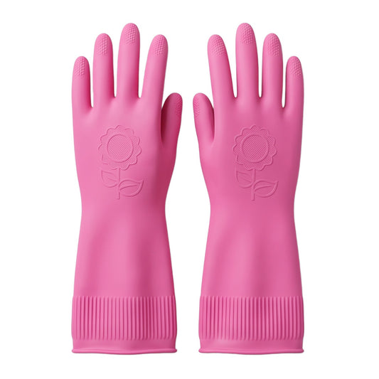 Korean Rubber cleaning gloves6 Pairs. Reusable Waterproof Household Dishwashing Cleaning Rubber Gloves