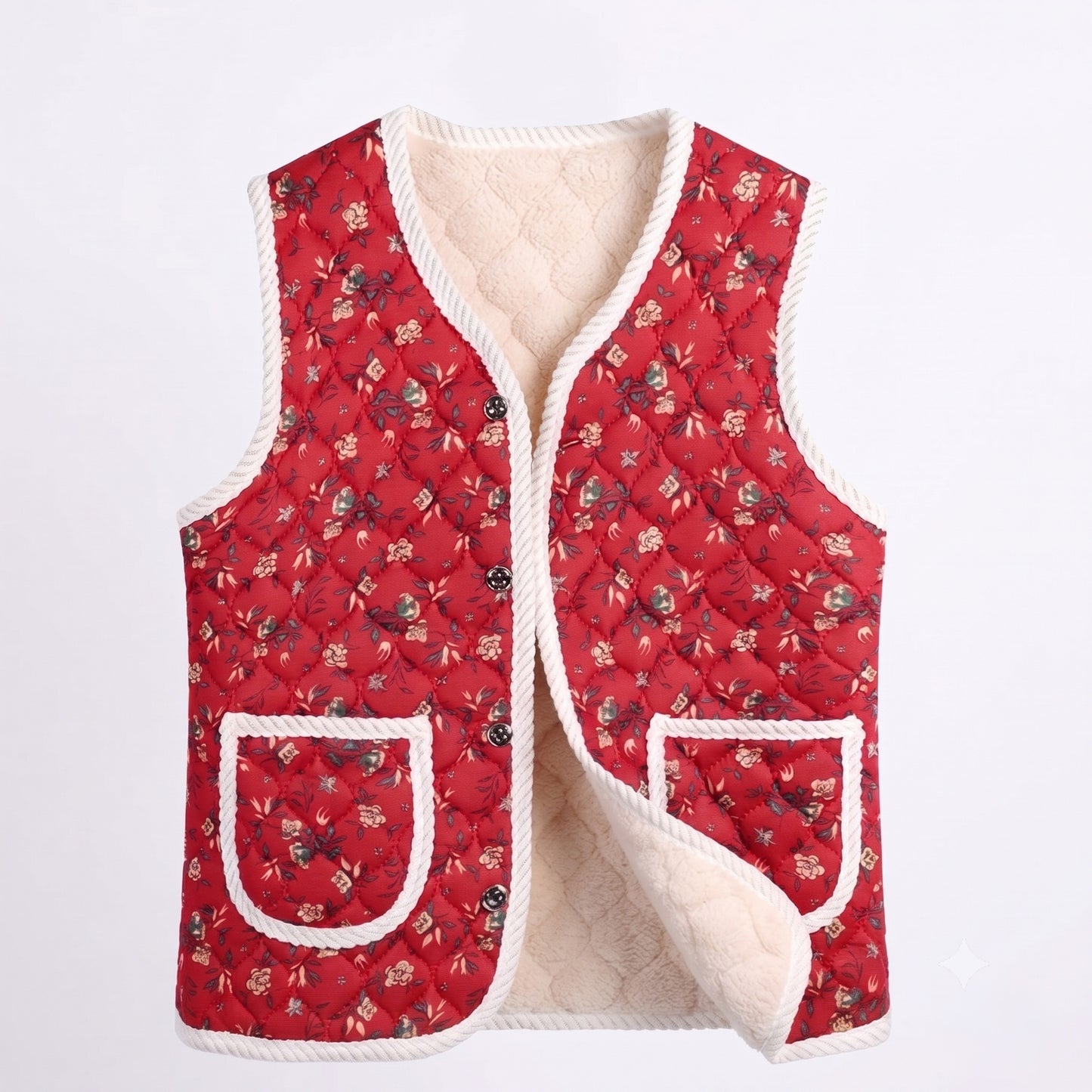 K-Drama style Agent Kim Floral Vest, Korean Traditional Floral Vest