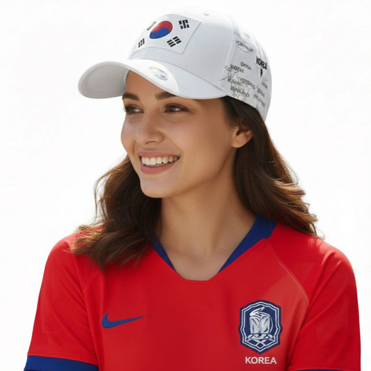 Korea Flag Baseball Cap Modern Korean Map Design. Korea Supporters Cap