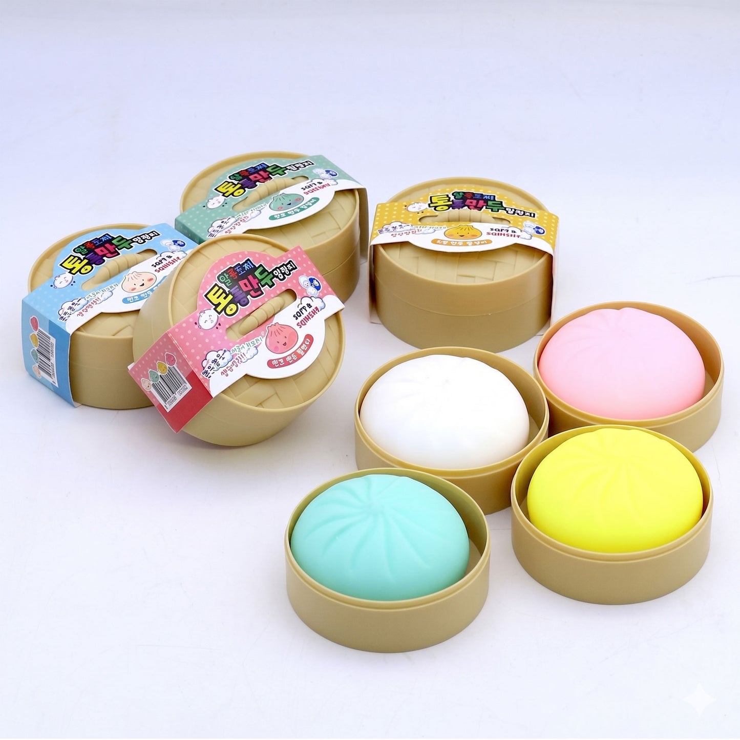 Dumpling Squishy Balls. Colorful Dumplings Stress Balls