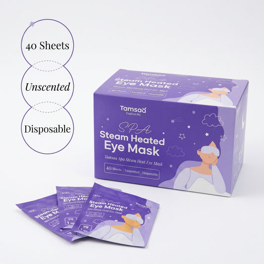Korean Herbal Steam Heated Eye Mask - Korean Spa Self-Heating Warm Compress for Dry Eyes