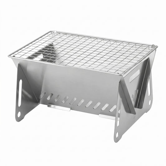 Korean BBQ Fire Pit. Portable Campfire BBQ Grill Stainless Steel Folding Fire Pit
