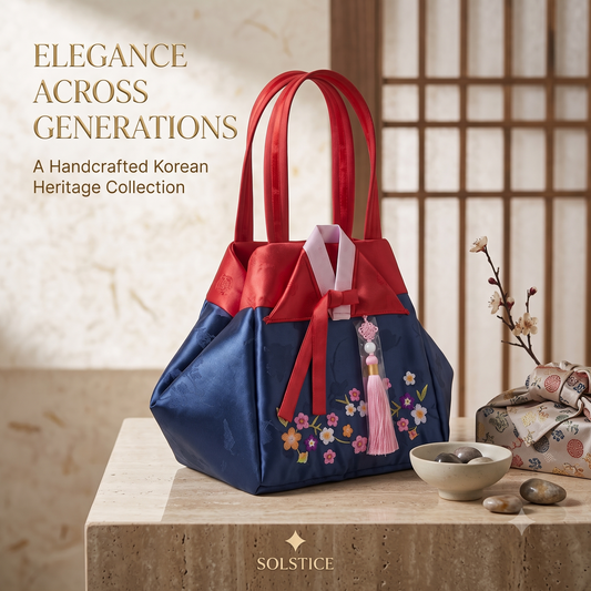Korean Traditional Hanbok Tote Bag with Norigae Tassel. Korean Elegant Silk Brocade Shoulder Purse (사본)