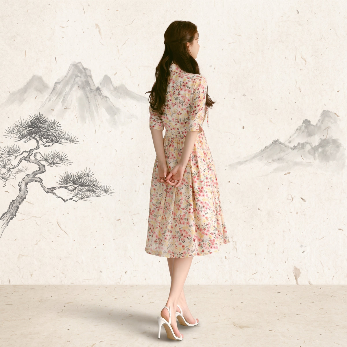 Korean Heritage Linen Wrap Dress Hanbok Heaven-Sent