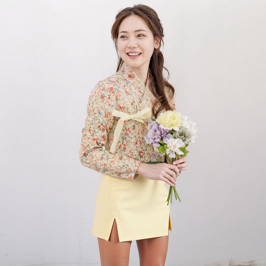 Korean Hanbok Blouse Nokdu flower Jeogori