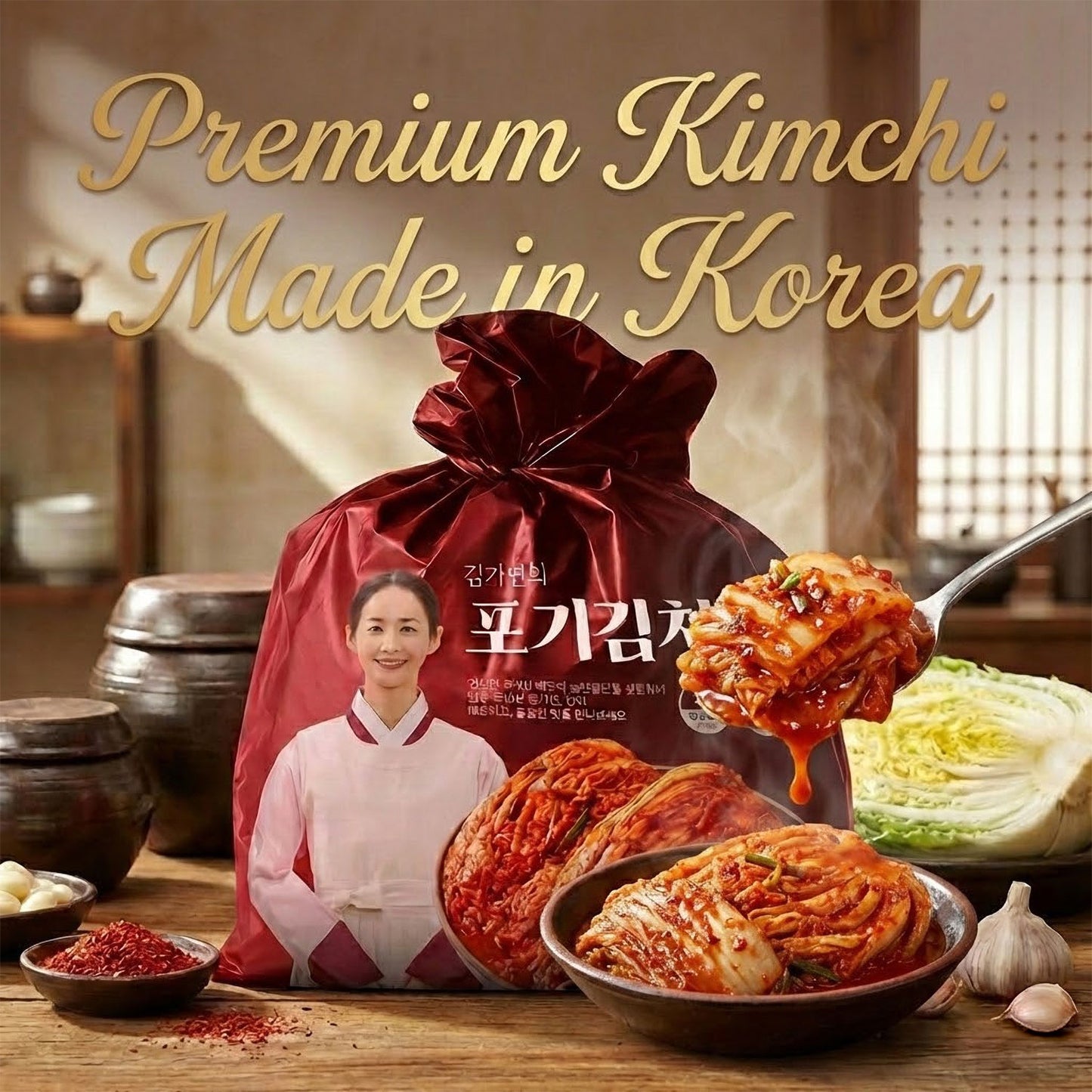 Authentic Korean Kimchi Whole Cabbage(11 lbs/5kg) - Ga yeon Kim Kimch