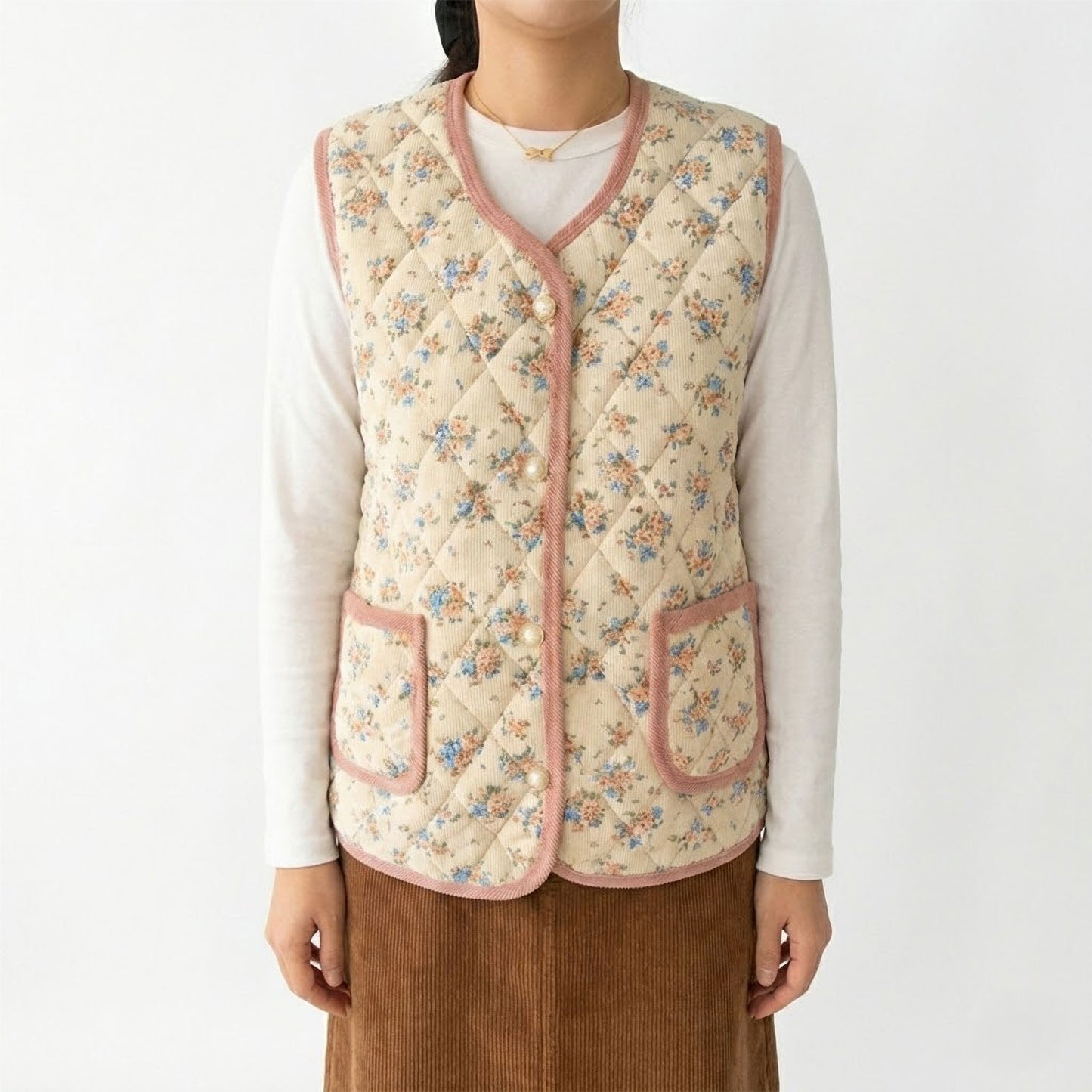 Premium Korean Floral Vest / Retro Floral Vest / Country Getaway Kimjang Vest