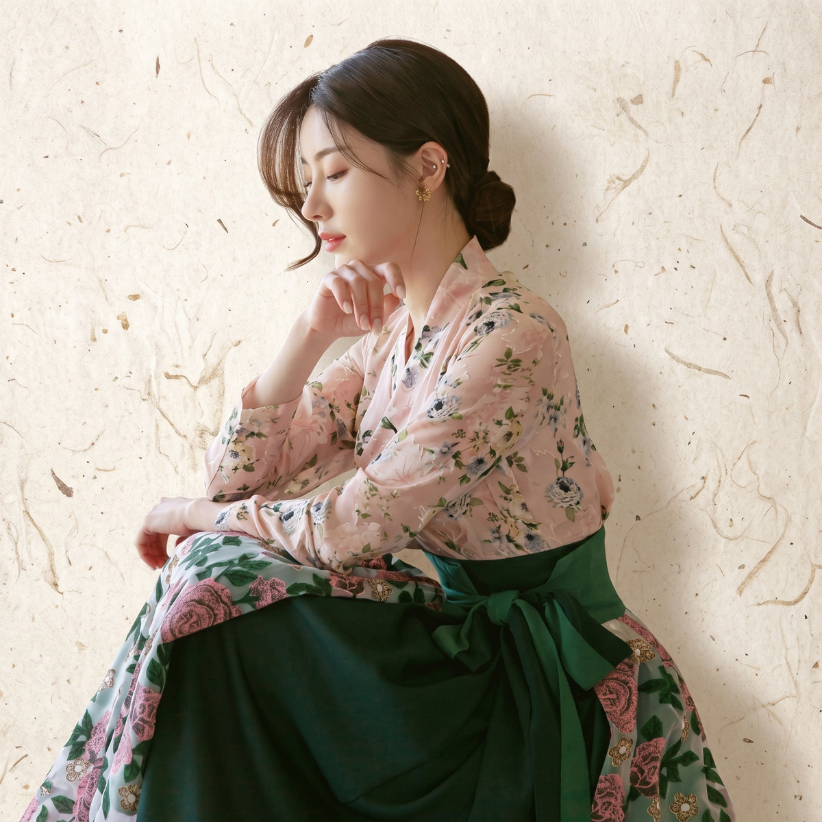 Korean Heritage Linen Wrap Dress Hanbok Timeless Grace