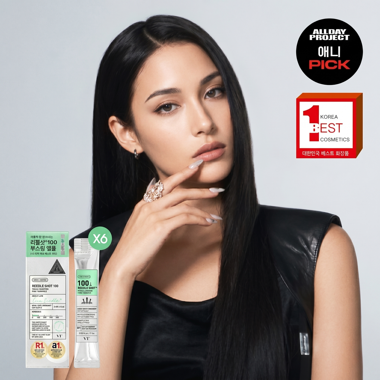 Korean VT COSMETICS Reedle Shot 100 Boosting Ampoule(2ml x 6ea) - Viral Item