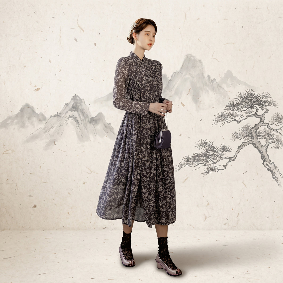 Korean Heritage Linen Wrap Dress Hanbok Embodied Grace