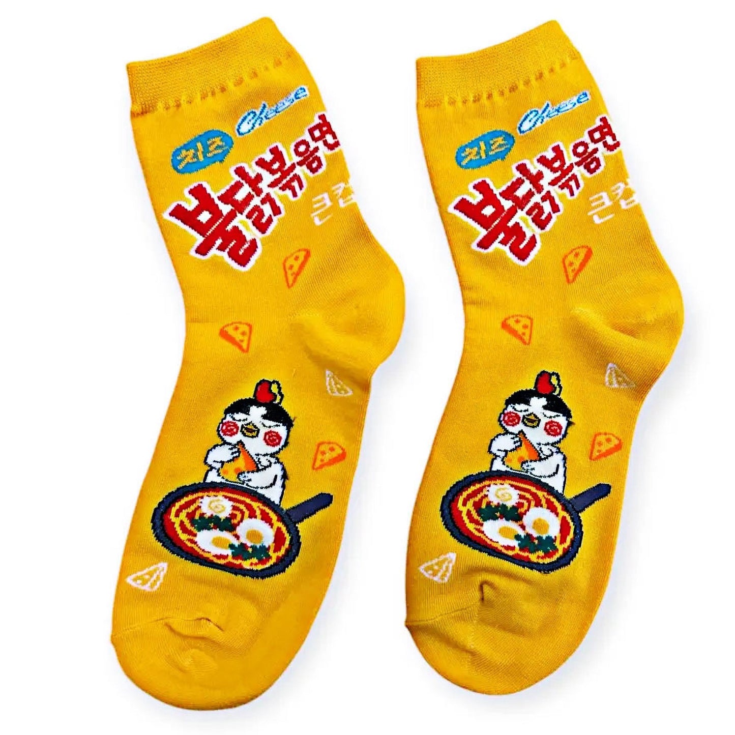 3pairs Korean Buldak Ramen Socks. K-Culture Korean Socks.