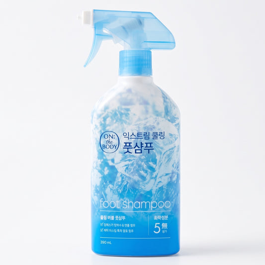 Korean Foot Shampoo Extreme Cooling Deodorizing Spray - Bubble with Alaska Glacier Water (13.19 fl oz)