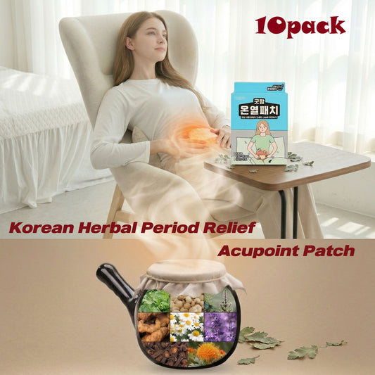 Korean Herbal Period Relief Acupoint Patch 10pack. Menstrual Cramp Relief Heating
