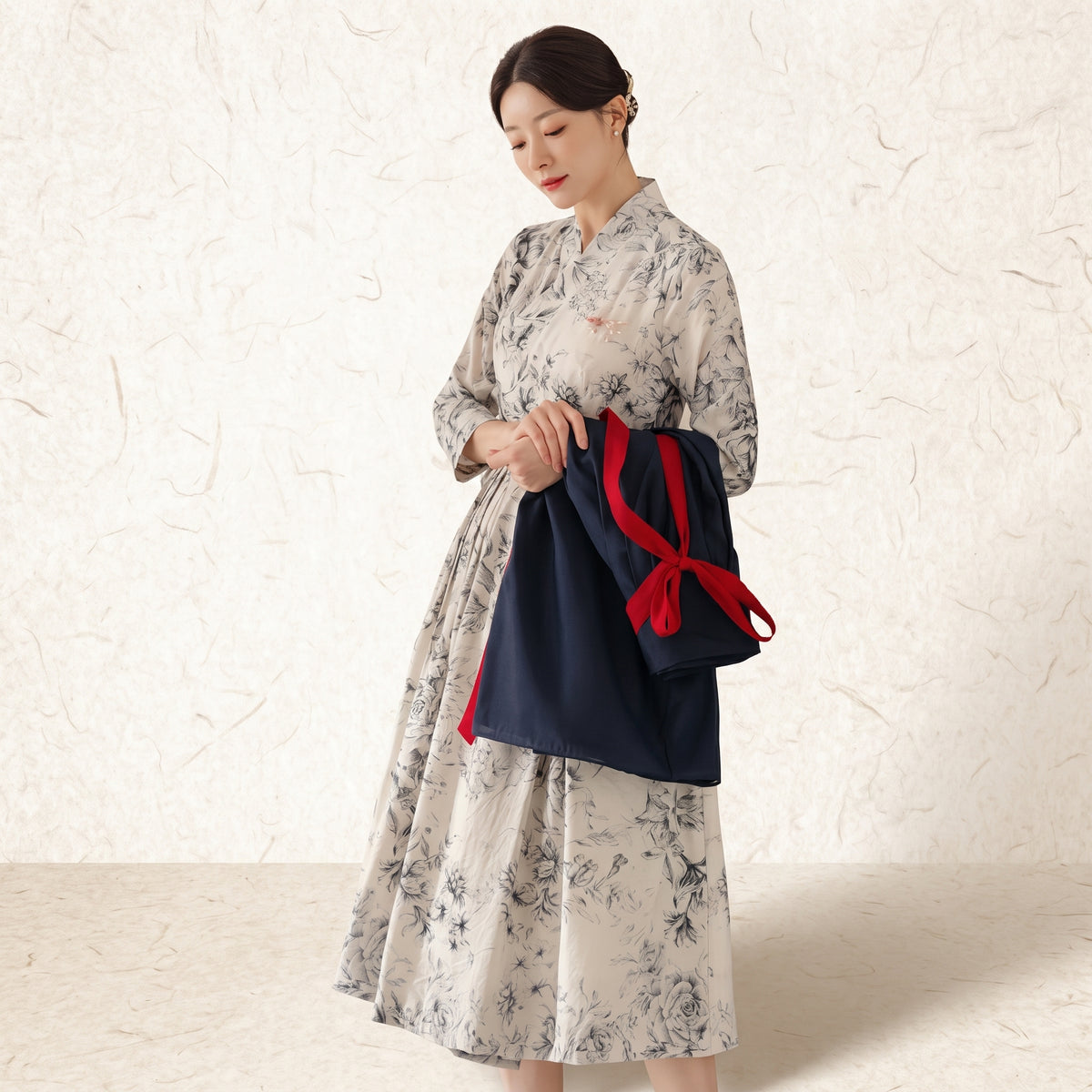 [Special Edition Look] Korean Heritage Linen Wrap Dress Hanbok Delicate Texture