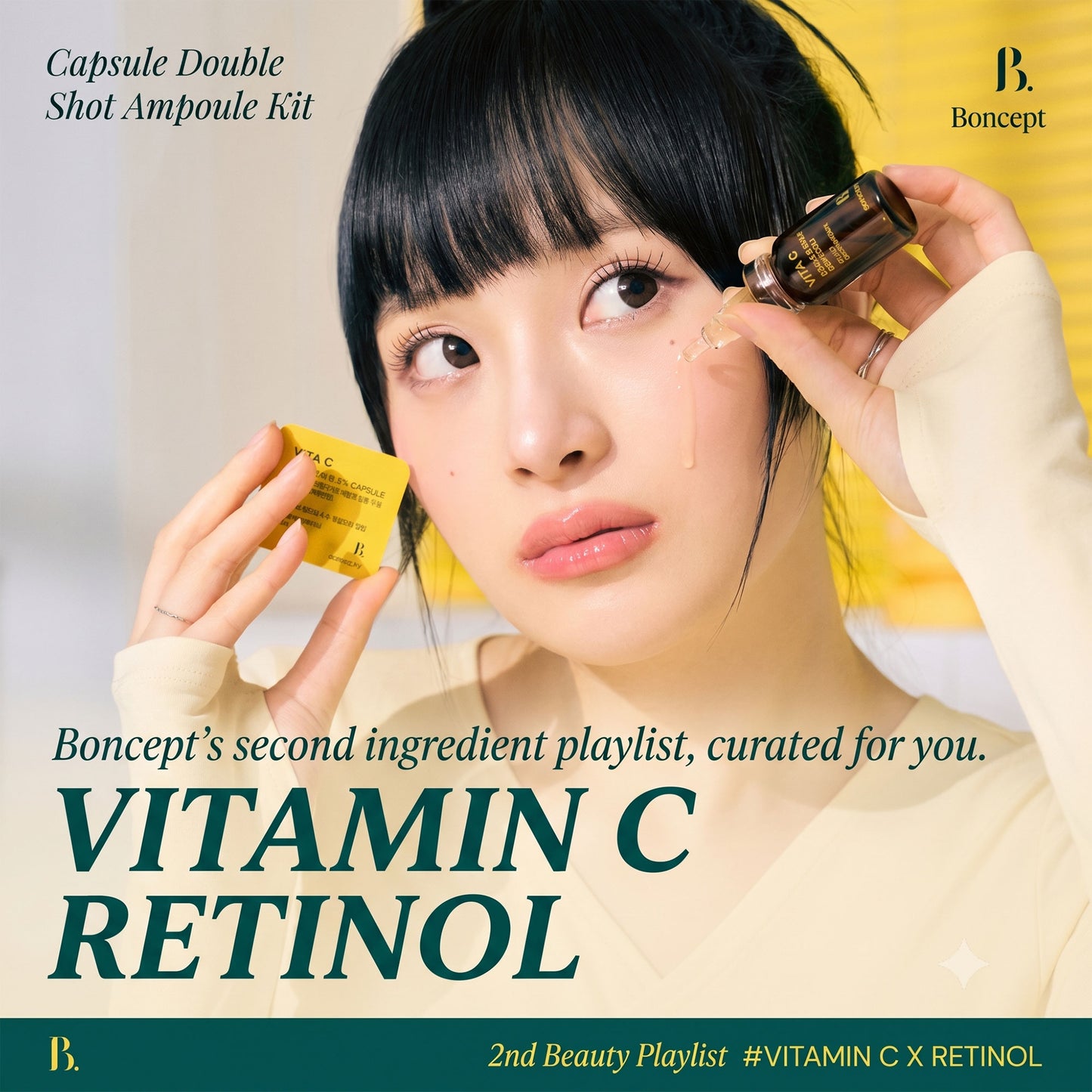 Korean Retinol Vita C Double Ampoule Kit. Whitening Anti Aging Skin Lightening. Dark Spot Remover Face