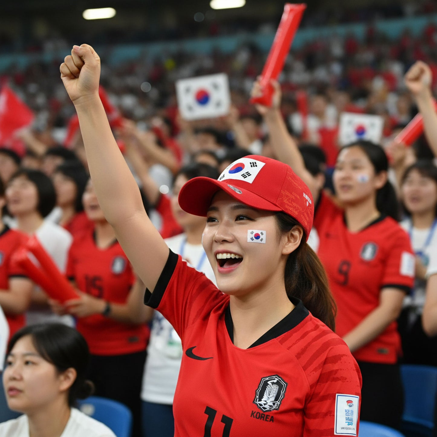 Korea Flag Baseball Cap Modern Korean Map Design. Korea Supporters Cap